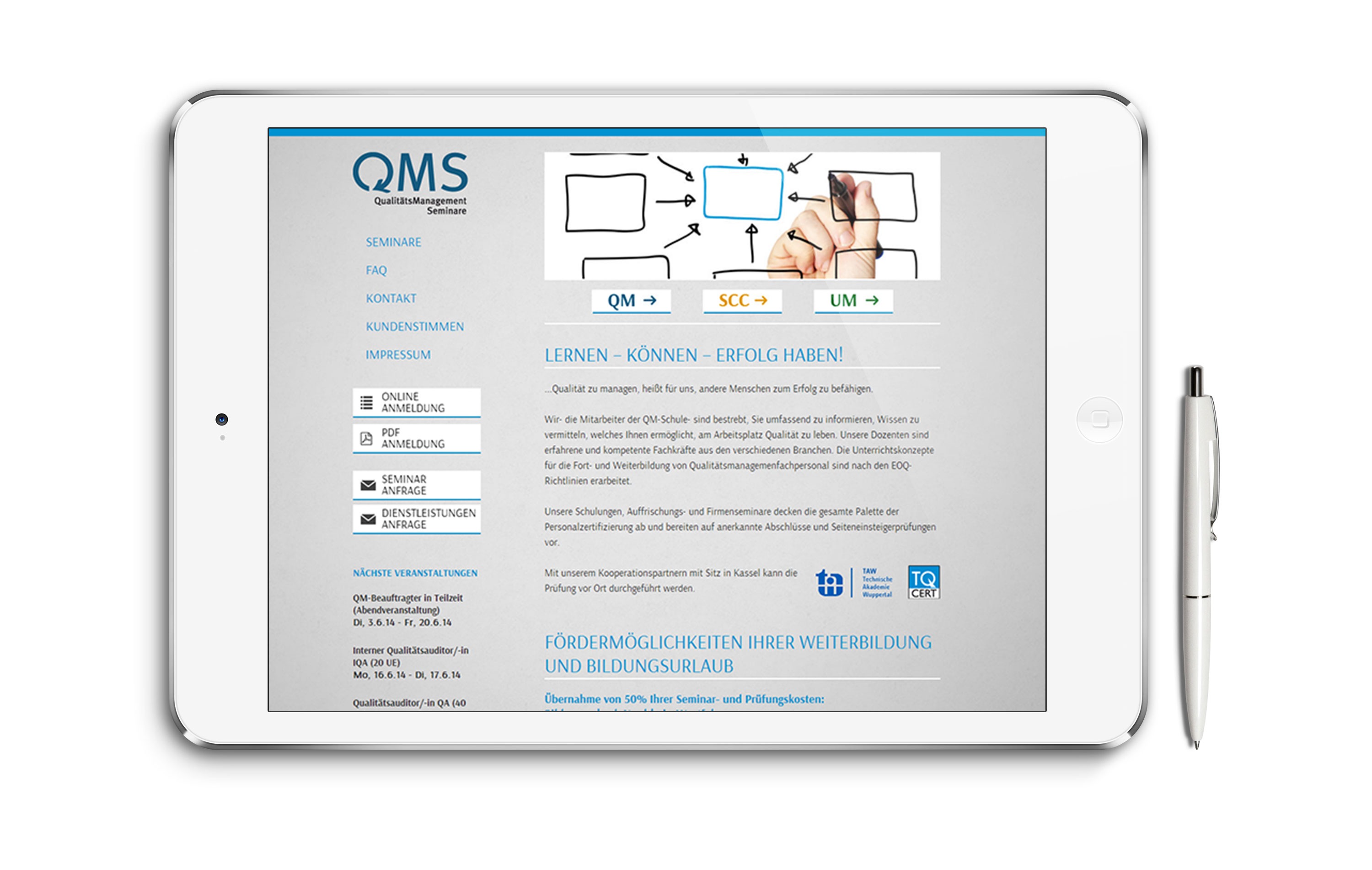 QM Schule Webseite